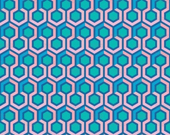 Geometric Hexagon Fabric by mariafaithgarcia