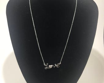 Silver LOVE necklace