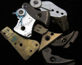 Antique Vintage Steampunk Unusual Pocket Watch Balance Cocks Altered Art Industrial K 69