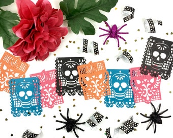 Day of the Dead Decoration, Fiesta Banner, Ofrenda, Altar, Dia de los Muertos, Papel Picado Banner, Sugar Skull Banner