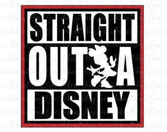 Straight Outta Disney Minnie SVG Design for Silhouette and other craft cutters (.svg/.dxf/.eps/.pdf)
