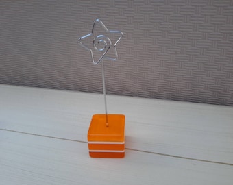 orange decorative cube picture holder