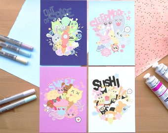 Collages Set - Art Print/Postcard