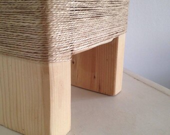 Wooden lamp wrapped with rope