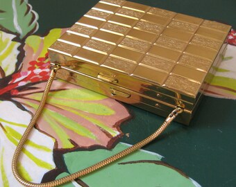 Compact Purse 50s Era Brass GREAT GIFT