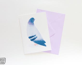 A6 Loner Pigeon Greeting Card