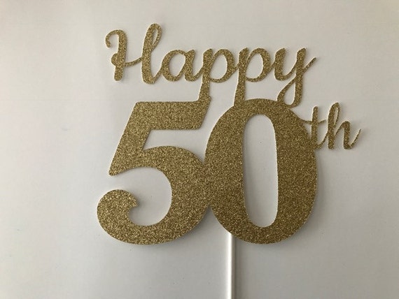 50th Birthday Cake Topper 50th Cake Topper 50 Birthday Cake