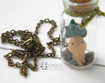 Mandrakes, Mandrakes, Dragon's root kawaii, flask necklace