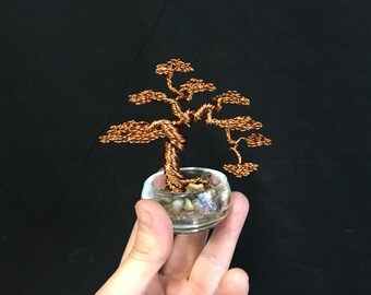Upright Informal/ Cascaded Planted Bonsai Wire Sculpture