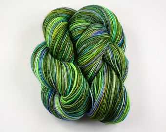 Emerald City--hand dyed sock yarn, merino and nylon, (463yds/100gm)