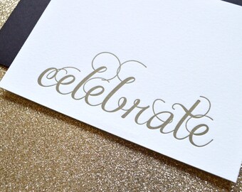 Celebrate : Letterpress Notecard
