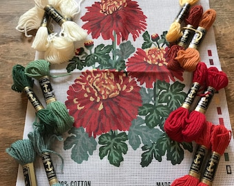 1/2 Cross Stitch/Floral/Tapestry