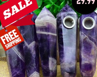 Amethyst Crystal Pipe