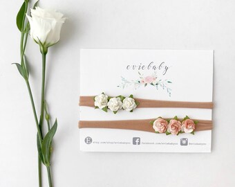 Baby headband, flower crown, flower headband, baby girl, newborn headband, baby girl headbands, newborn photo prop, floral headband