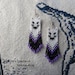 Native American Style Beaded Earrings - Beaded Wolf Earrings - Wolf Jewelry - White Wolf Earrings - Beaded by Kilikina