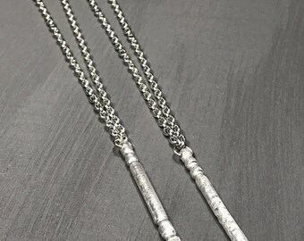 Necklace-wands-magic-pendant necklace-silver-wizards wand-necklace.