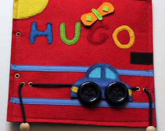 Customizable page quiet book, Quiet book felt fine motor skills
