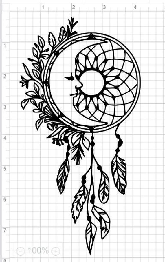 Free Free 348 Crescent Moon Dreamcatcher Svg SVG PNG EPS DXF File