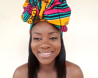 African Print Head Wrap / Ankara Head Wrap / Surprise Gift / Turban / Wax Print / Kente