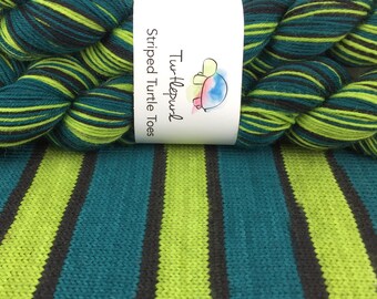 Absinthe - Hand-dyed Self-striping sock yarn