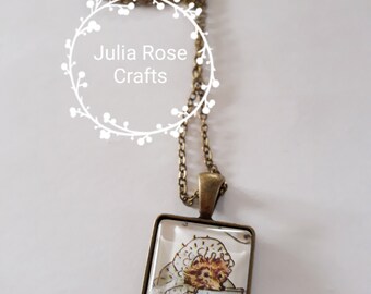 Hedgehog pendant necklace