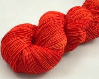 Hand Dyed Sock Yarn, Superwash Wool & Nylon, 437 Yards, 100g "Sonic Boom"