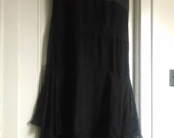 Vintage Black with Lace Flapper Dress