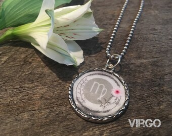 Virgo Zodiac Pendant Necklace