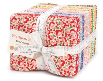 30's Playtime 2015 cotton fat quarter bundle by Chloe's closet for Moda fabric