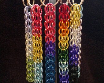 Chainmail Pride Keychains