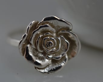 Sterling Silver Rose Flower Ring