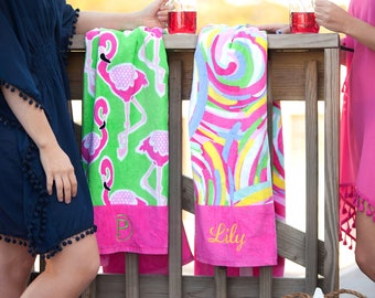Monogram Beach Towel, Monogrammed Beach Towel, Personalized Beach Towel, Monogram Towel, Monogrammed Towel