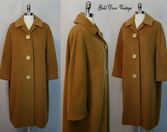 Exquisite Vintage 60s 100% VICUNA Ladies Swing Coat M/L/XL Julius Garfinckel