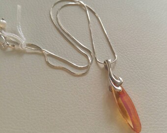 Shawna, sterling silver and Swarovski Crystal necklace