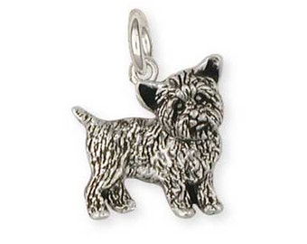 Solid Sterling Silver Yorkshire Terrier Yorkie Charm Jewelry YK24-C