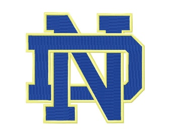 9 SIZES Notre Dame Fighting Irish Embroidery Designs Sport Logo Embroidery University Football Applique Designs College Football