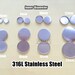 Wholesale 100 316L Stainless Steel Round Bezel Cup Cabochon Base Setting - 6mm/ 8mm/ 10mm/ 12mm/ 14mm/ 16mm/ 18mm/ 20mm as your choice