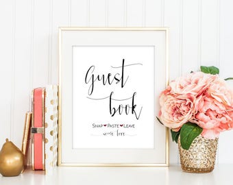 SALE Photo Guest Book Sign, Photo Guest book Sign, Guest Book Sign, Printable Sign, Wedding Sign, Table Guestbook Sign, Instant Download
