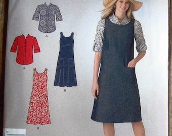 Easy Sew Misses Jumper and Shirt Sizes 10 12 14 16 18 It's So Easy Simplicity Pattern 2129 UNCUT