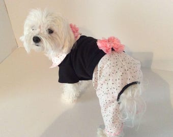 SMALL DOG - Snowboarder Doggy Girl Onesie Pink