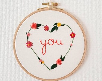 Embroidery hoop Love
