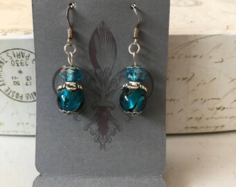 Lampwork bead earrings