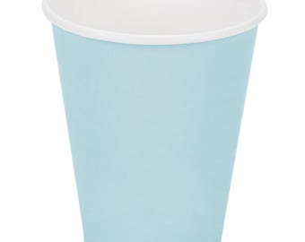 50 Ct Pastel Blue Poly Paper Cups 9oz Hot/Cold, Party Supplies, Wedding Supplies, Party, Wedding, Paper Cups, Beverage Cups, Cups, Supplies