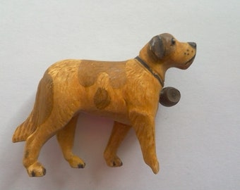 Vintage Wooden Dog Jewelry Finding Supply