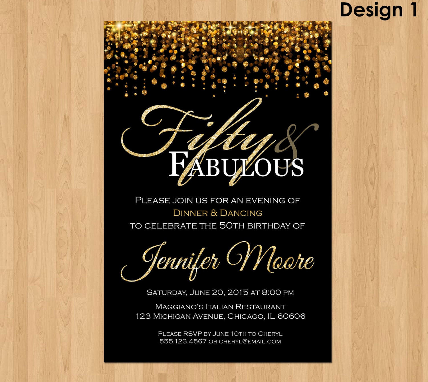 50th Birthday Invitation For Women 50 And Fabulous