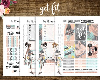 Get Fit | 2017 Big Happy Planner | Printable Planner Stickers | Planner Printables | Fitness | Workout | Weekly Layout | Big Happy Planner