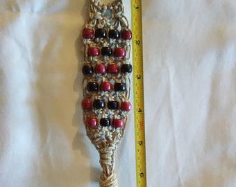 Black and Garnet Keychain