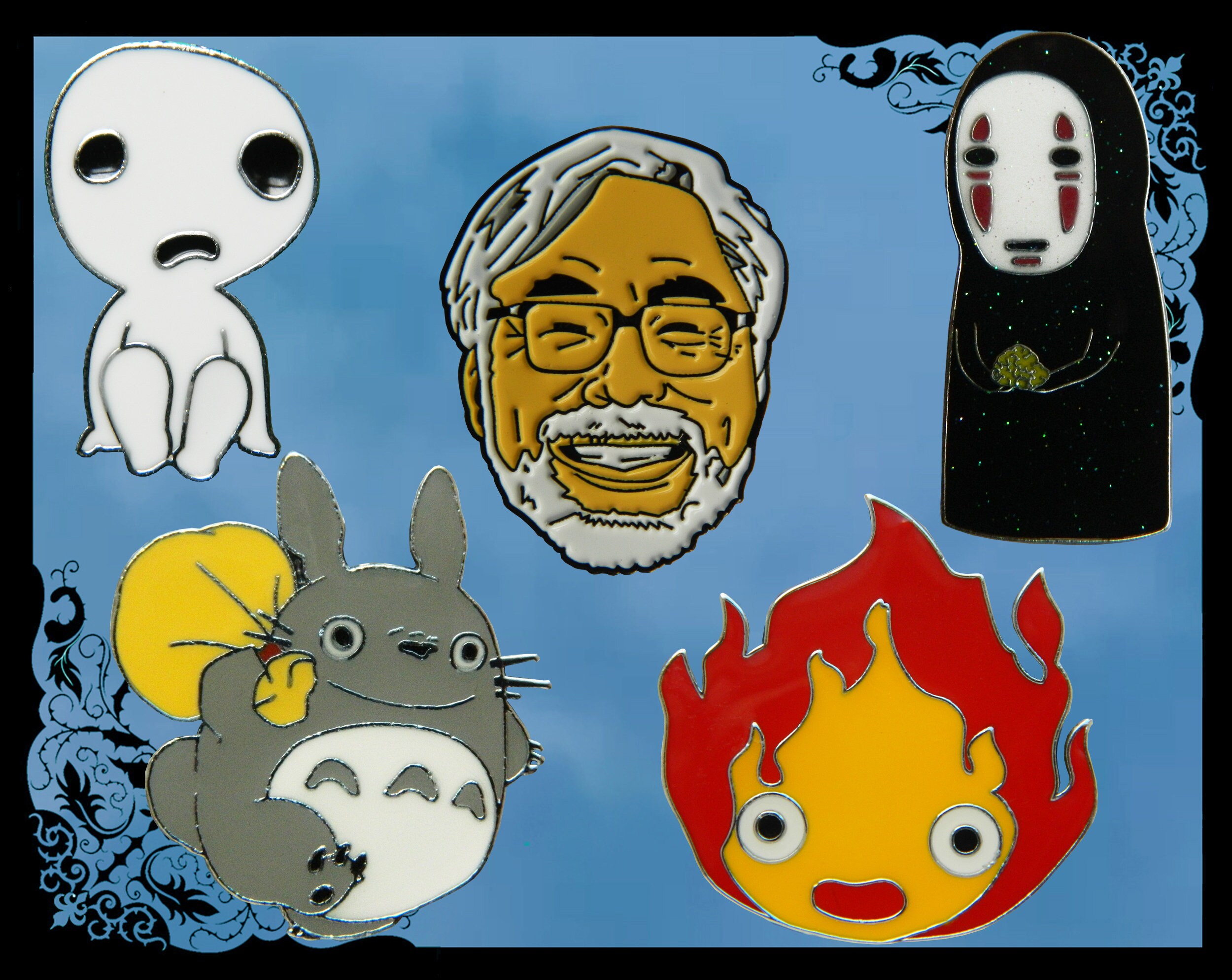 Studio Ghibli metal & enamel pins / pin badges Miyazaki
