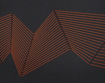 Large Artwork By Sifabricate - Orange and Black Tarnsitions