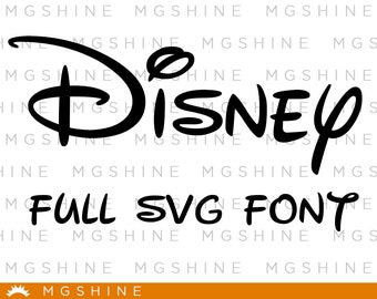 Disney font SVG files - Disney alphabet - Disney letters for Cricut and Silhouette - Disney clipart - Disney png font - TS1
